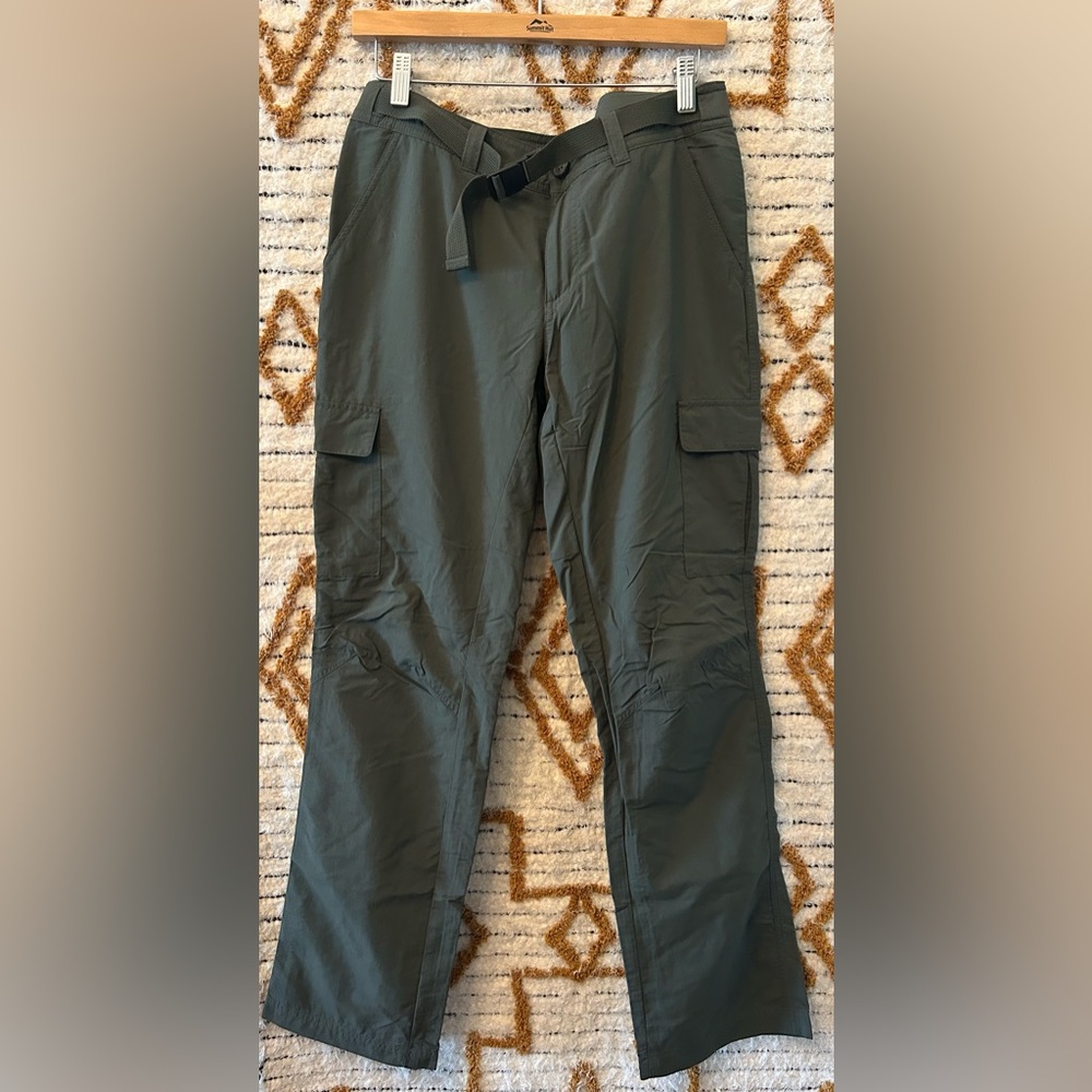 Women's Columbia Olive Lightweight Belted Cargo Hiking Pants